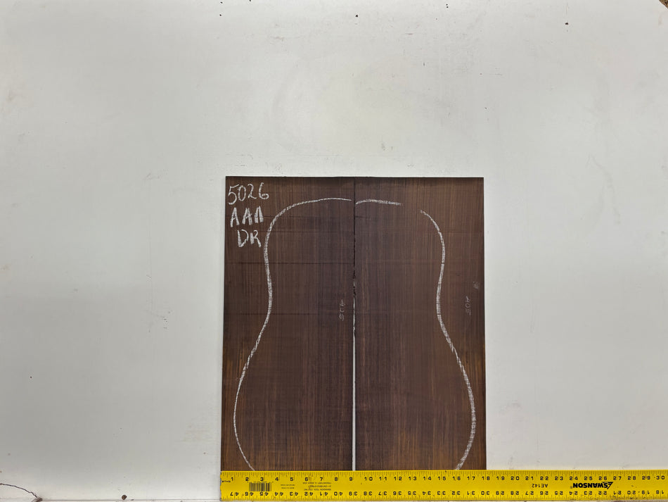 East Indian Rosewood Dreadnought AAA Grade Guitar Back & Side Set #5026 - Exotic Wood Zone