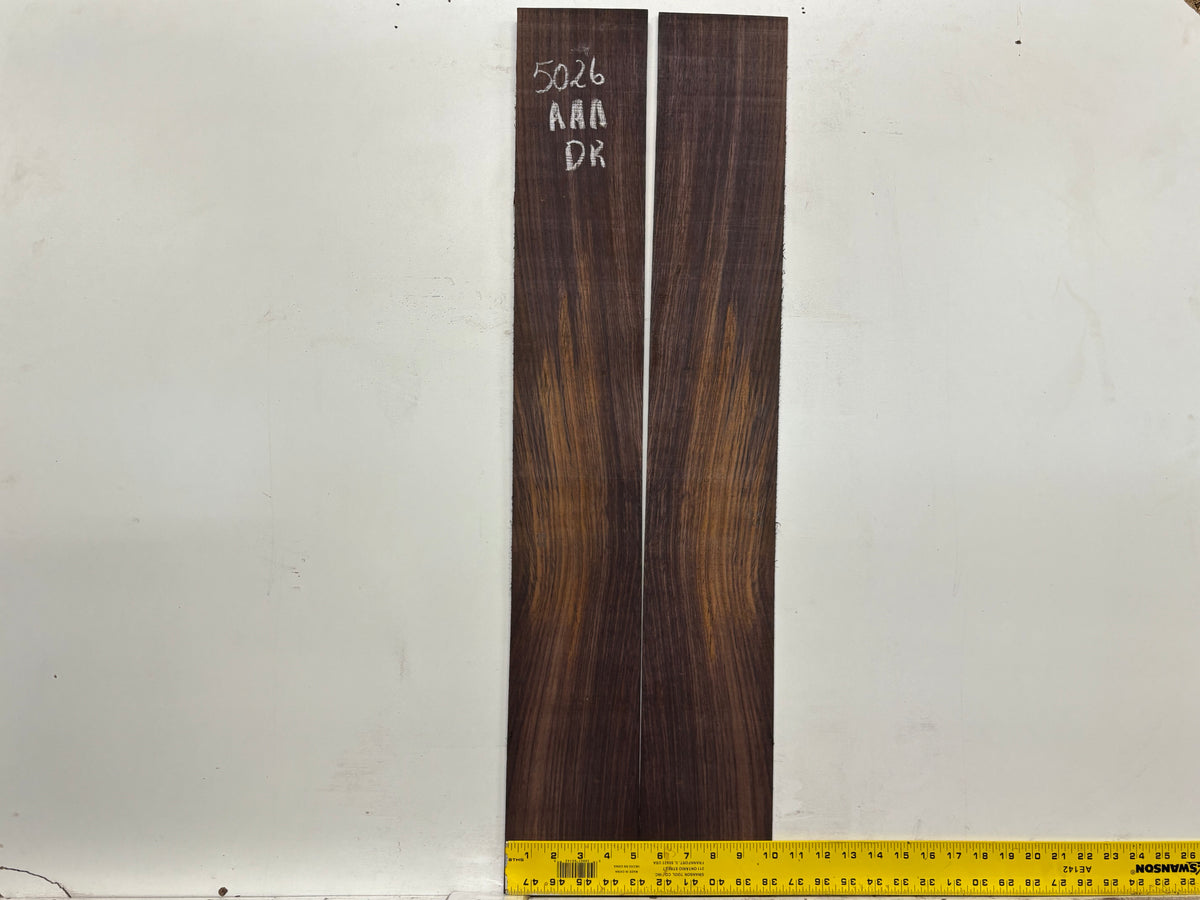 East Indian Rosewood Dreadnought AAA Grade Guitar Back & Side Set #5026 - Exotic Wood Zone