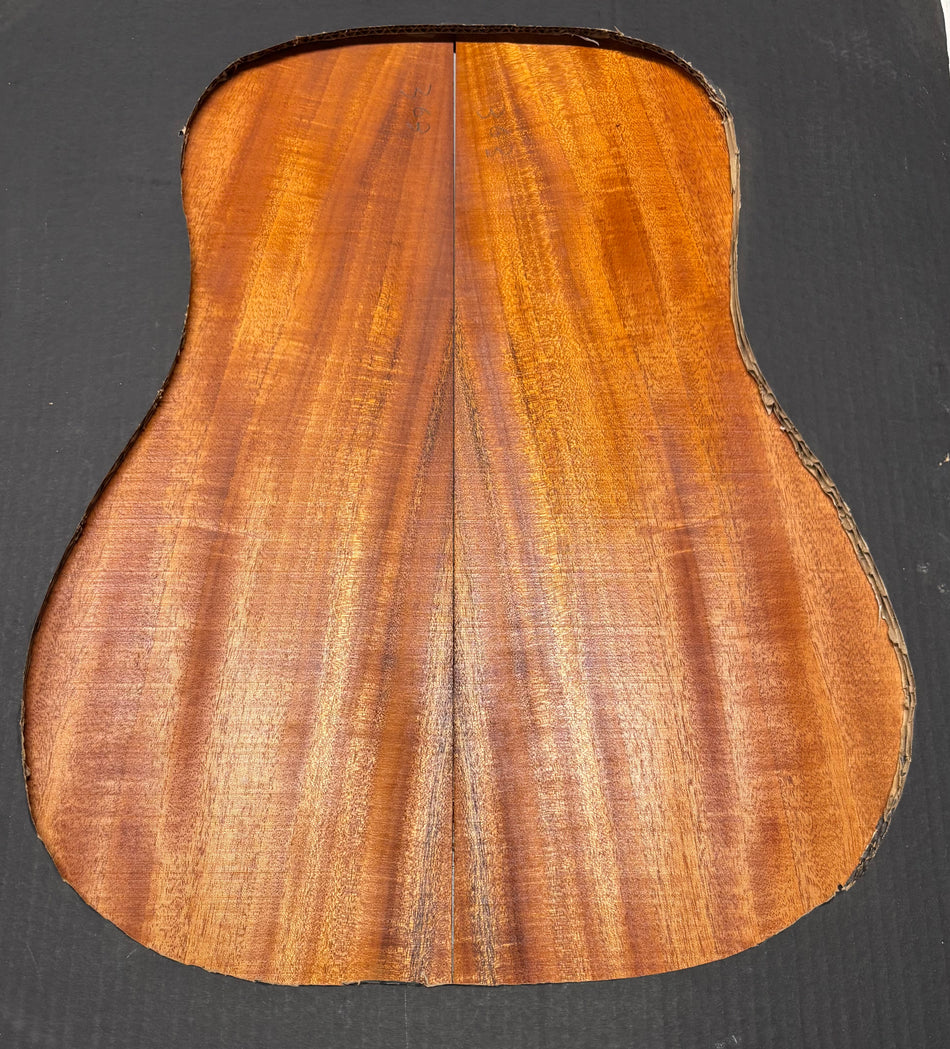 Flame Genuine Mahogany Dreadnought Guitar Back & Side Set #1010