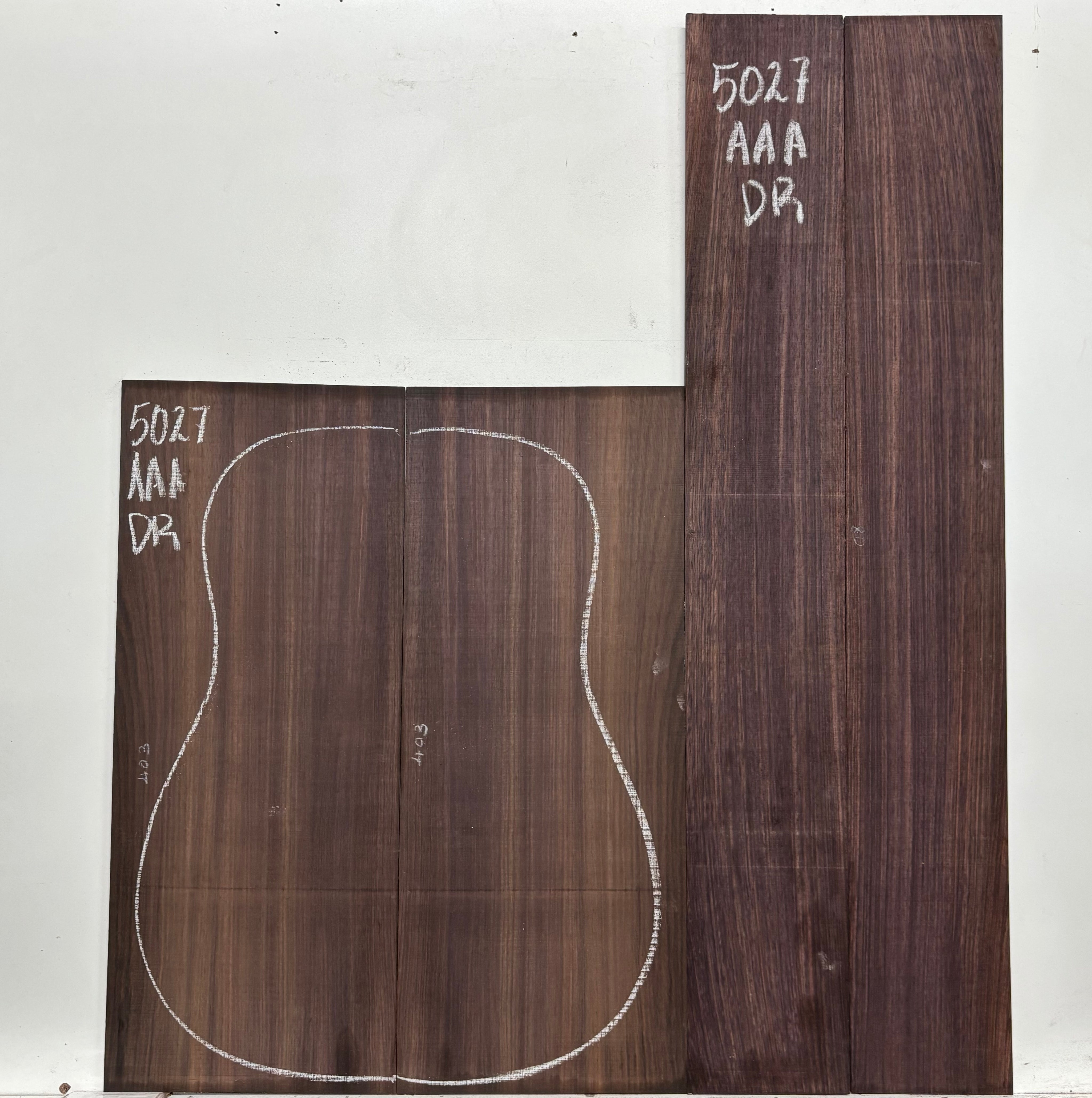 East Indian Rosewood Dreadnought AAA Grade Guitar Back & Side Set #5027 - Exotic Wood Zone