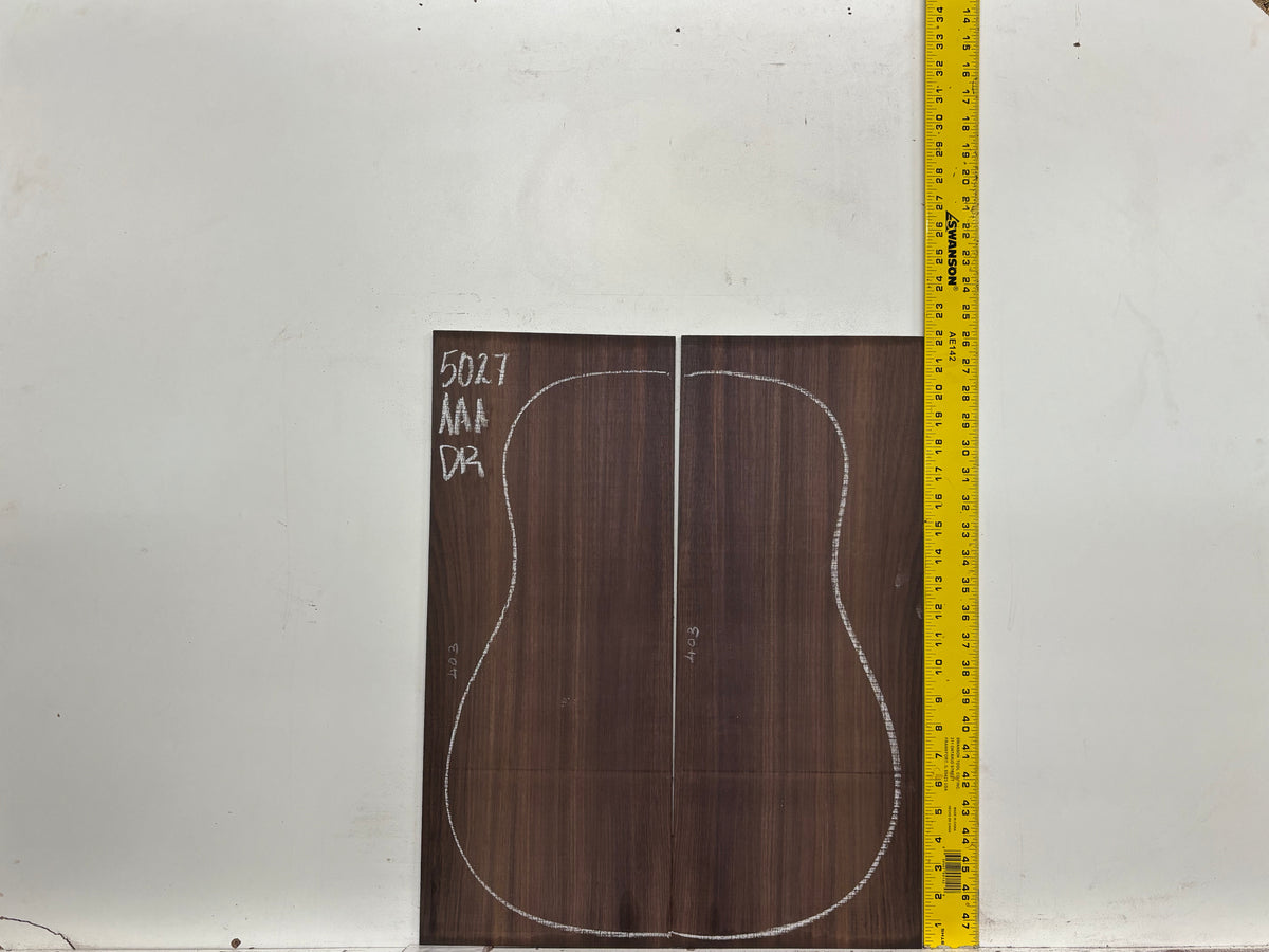 East Indian Rosewood Dreadnought AAA Grade Guitar Back & Side Set #5027 - Exotic Wood Zone