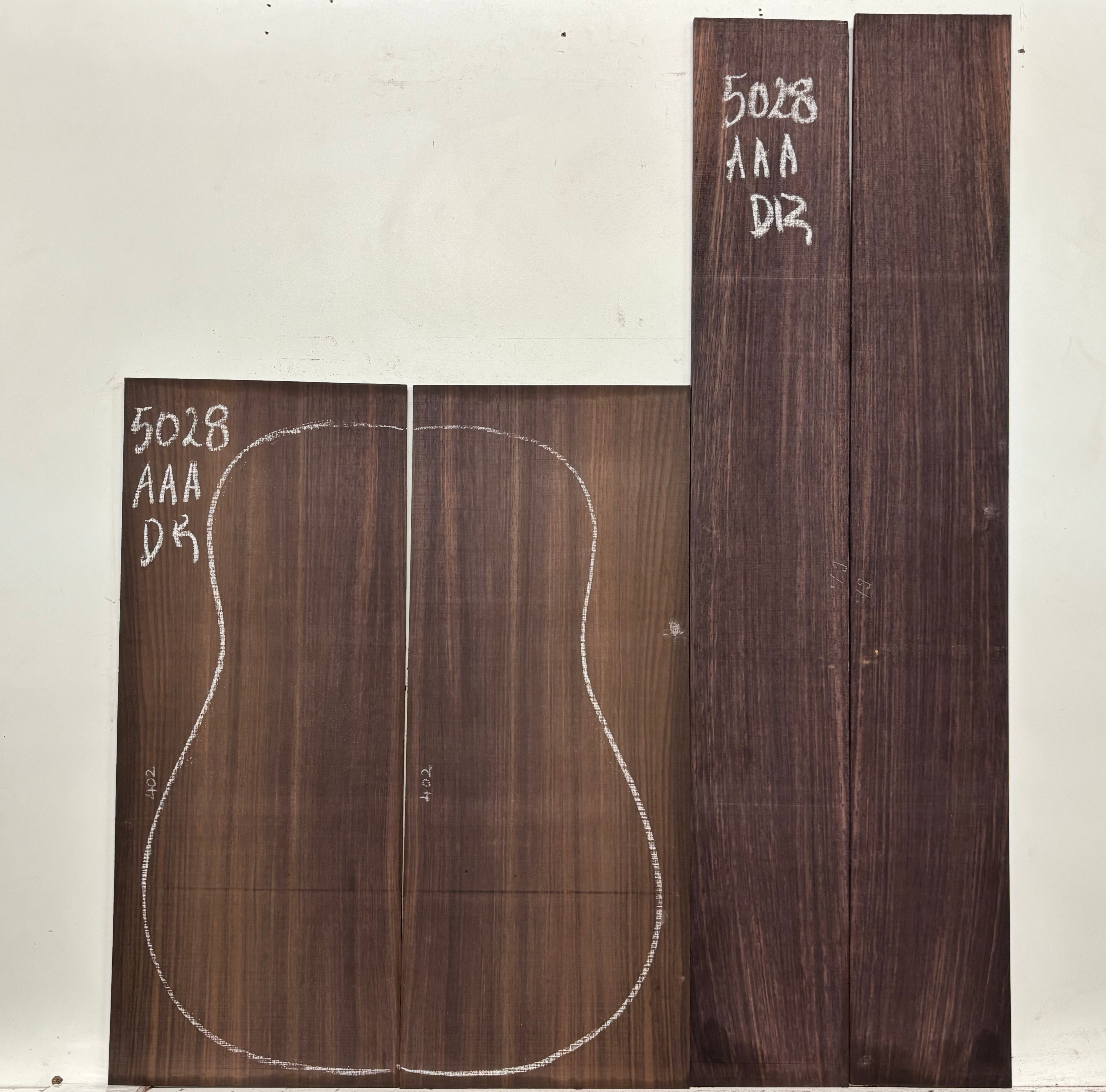 East Indian Rosewood Dreadnought AAA Grade Guitar Back & Side Set #5028 - Exotic Wood Zone