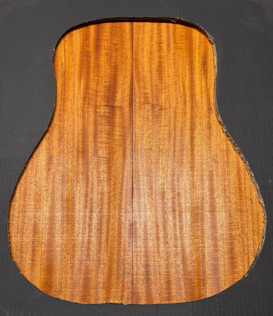 Flame Genuine Mahogany Dreadnought Guitar Back & Side Set #1012