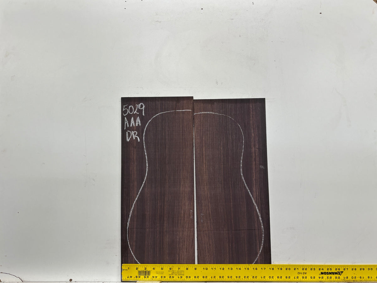East Indian Rosewood Dreadnought AAA Grade Guitar Back & Side Set #5029 - Exotic Wood Zone