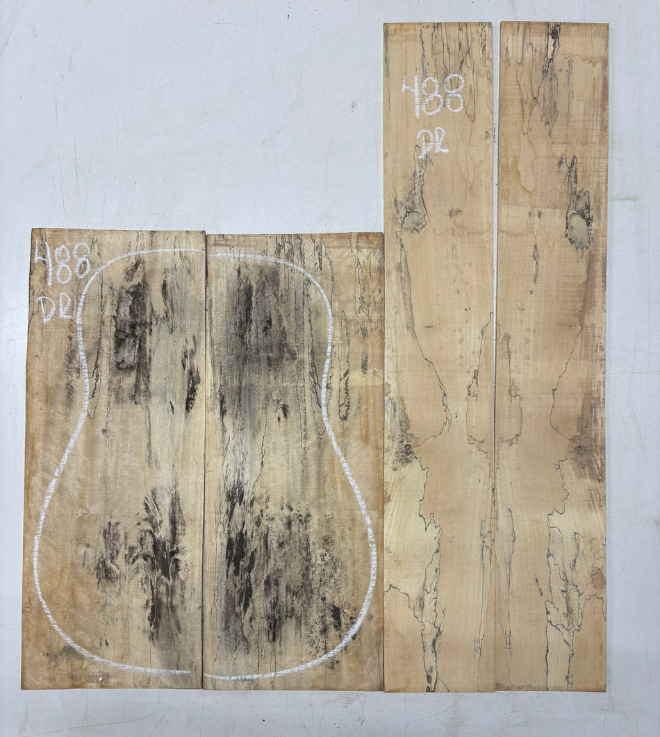 Juego de fondo y aros de guitarra de grado AAAA Dreadnought de palisandro de la India Oriental #61 