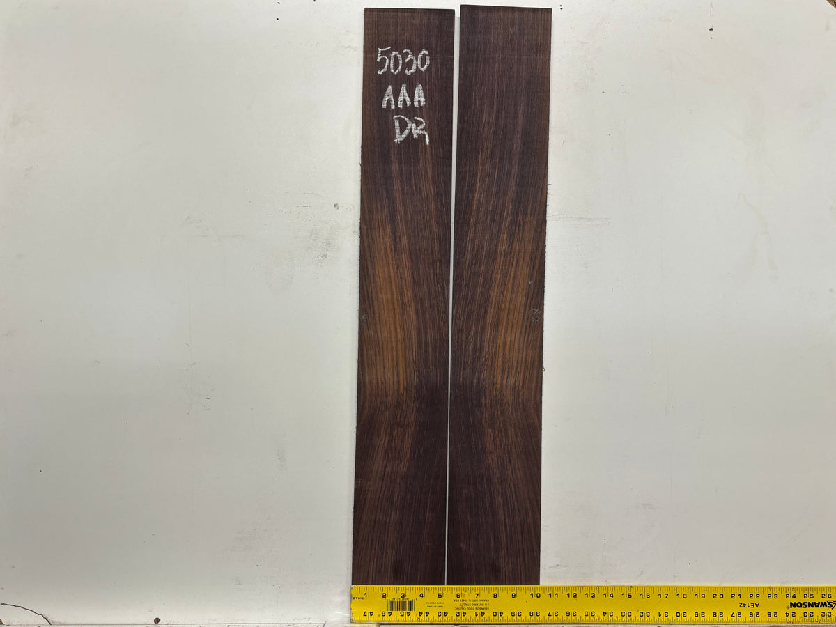 East Indian Rosewood Dreadnought AAA Grade Guitar Back & Side Set #5030 - Exotic Wood Zone
