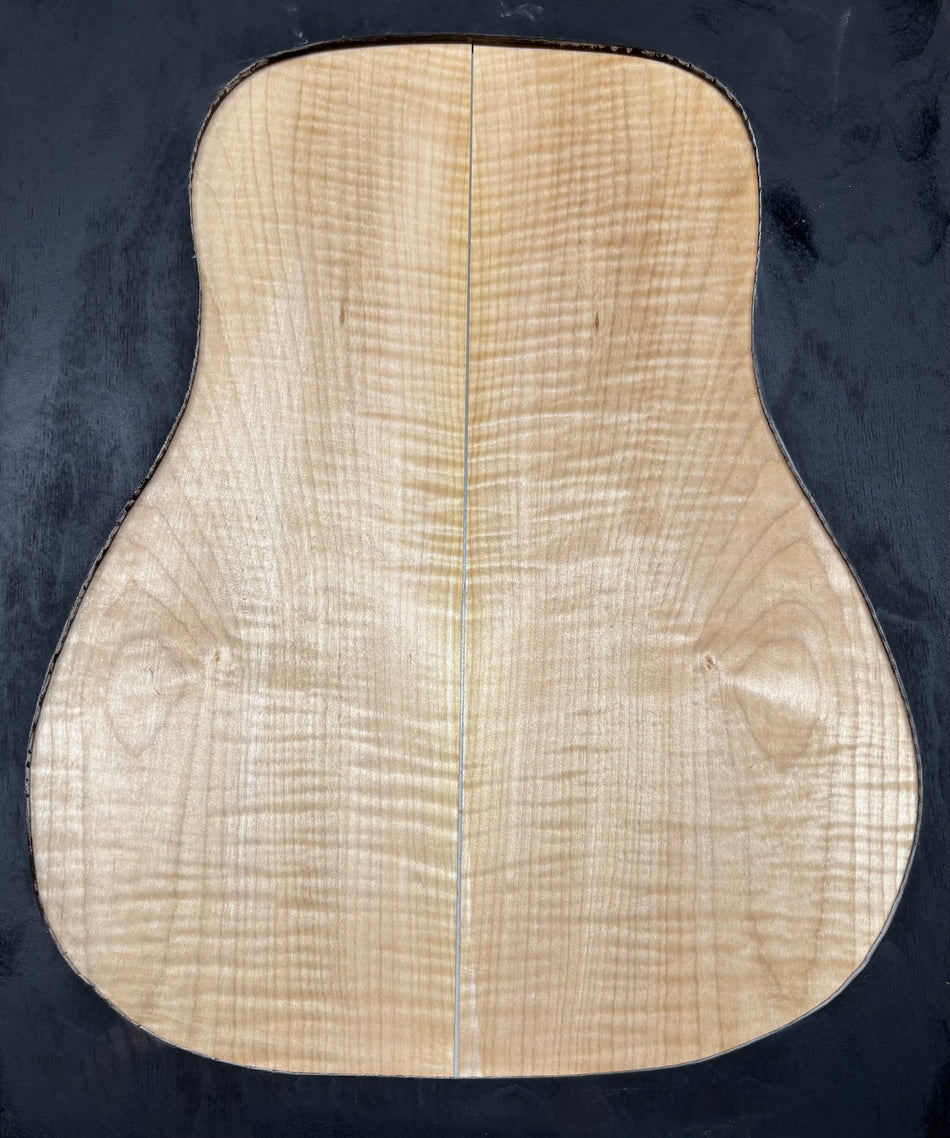 Flame Hard Maple Dreadnought Guitar Back and Side Set  #3011