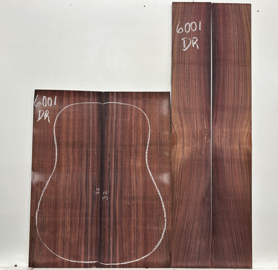 Royal Indian Rosewood Dreadnought Guitar Back & Side Set #6001