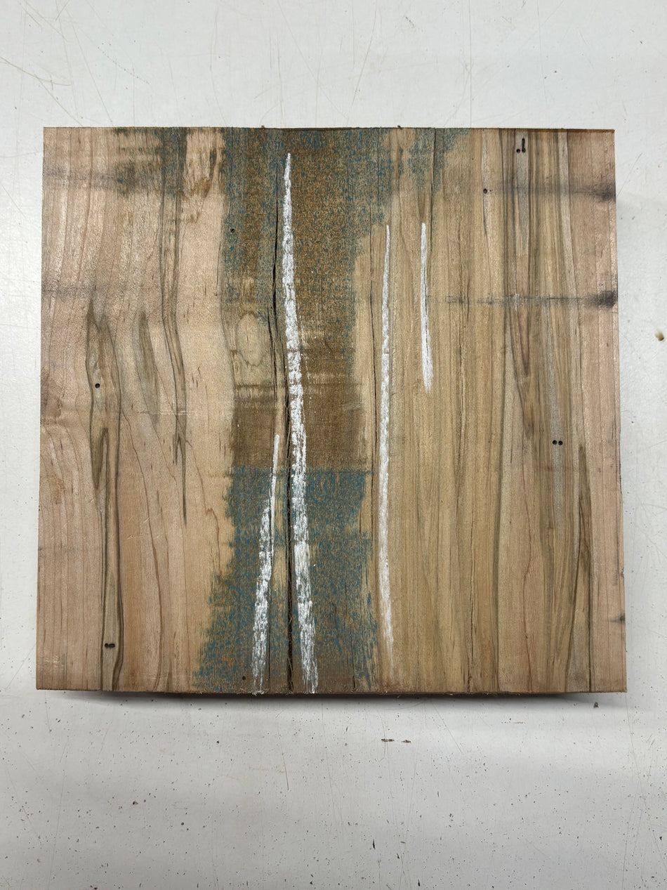 1 Piece, Ambrosia Maple Bowl Blank 10-7/8"x10-7/8"x2-7/8"#7042