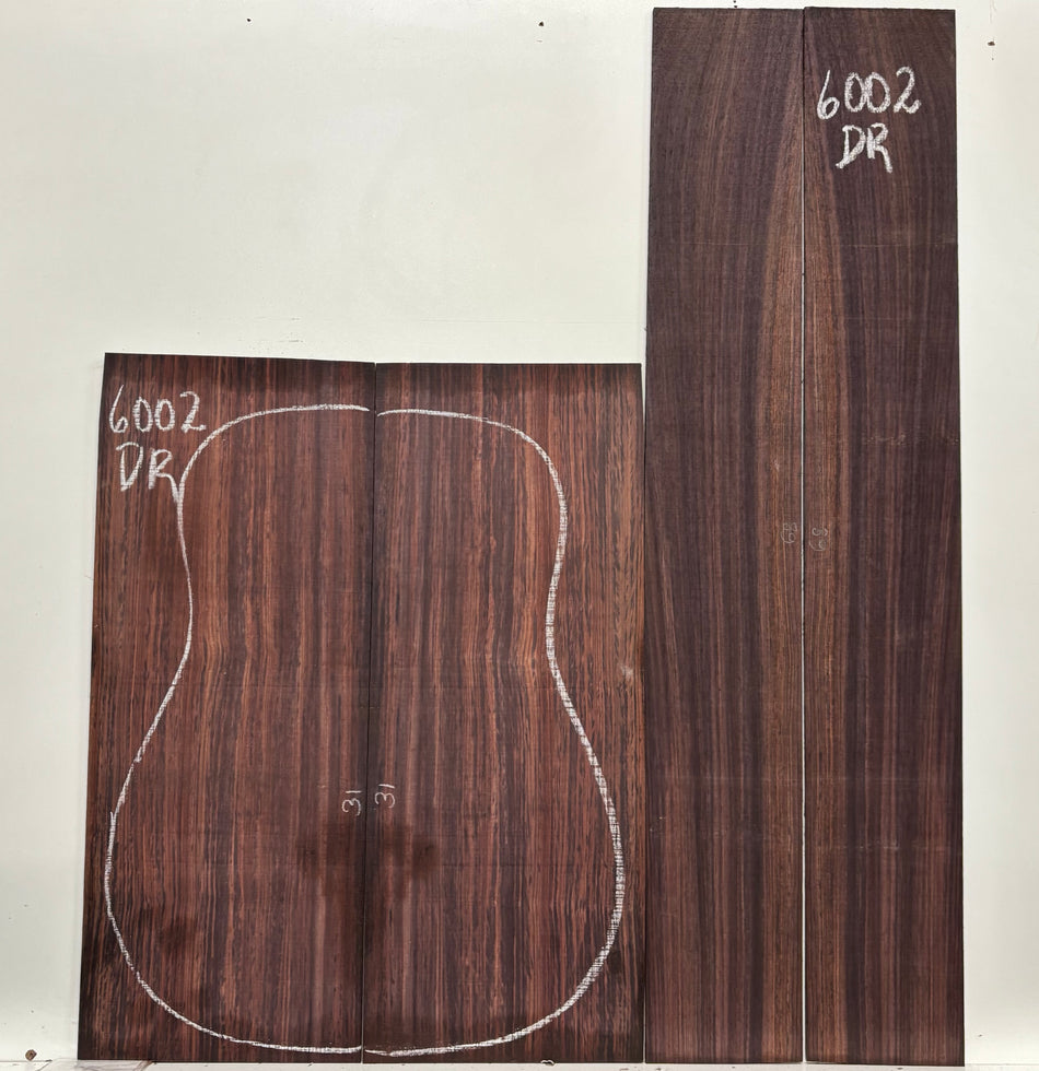 Royal Indian Rosewood Dreadnought Guitar Back & Side Set #6002