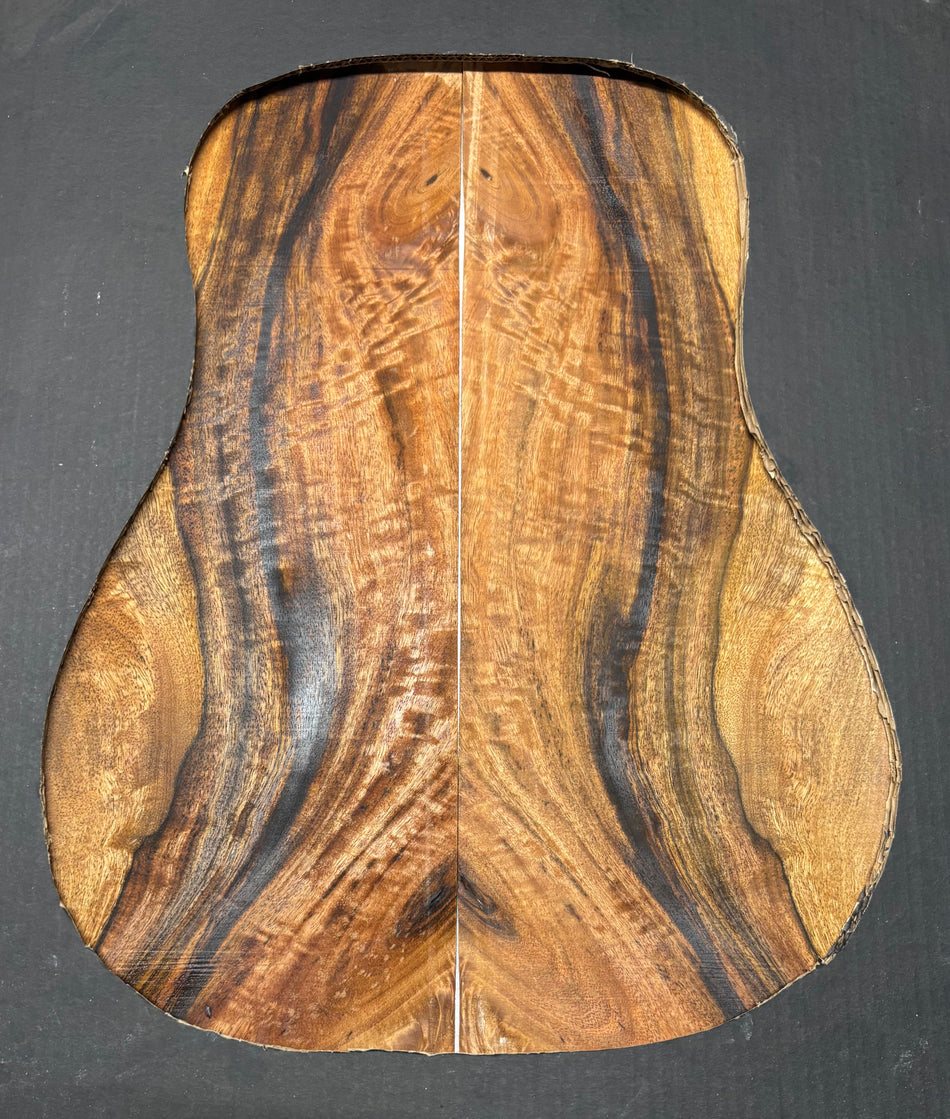 Juego de fondo y aros de guitarra de grado AAAA Dreadnought de palisandro de la India Oriental #61 