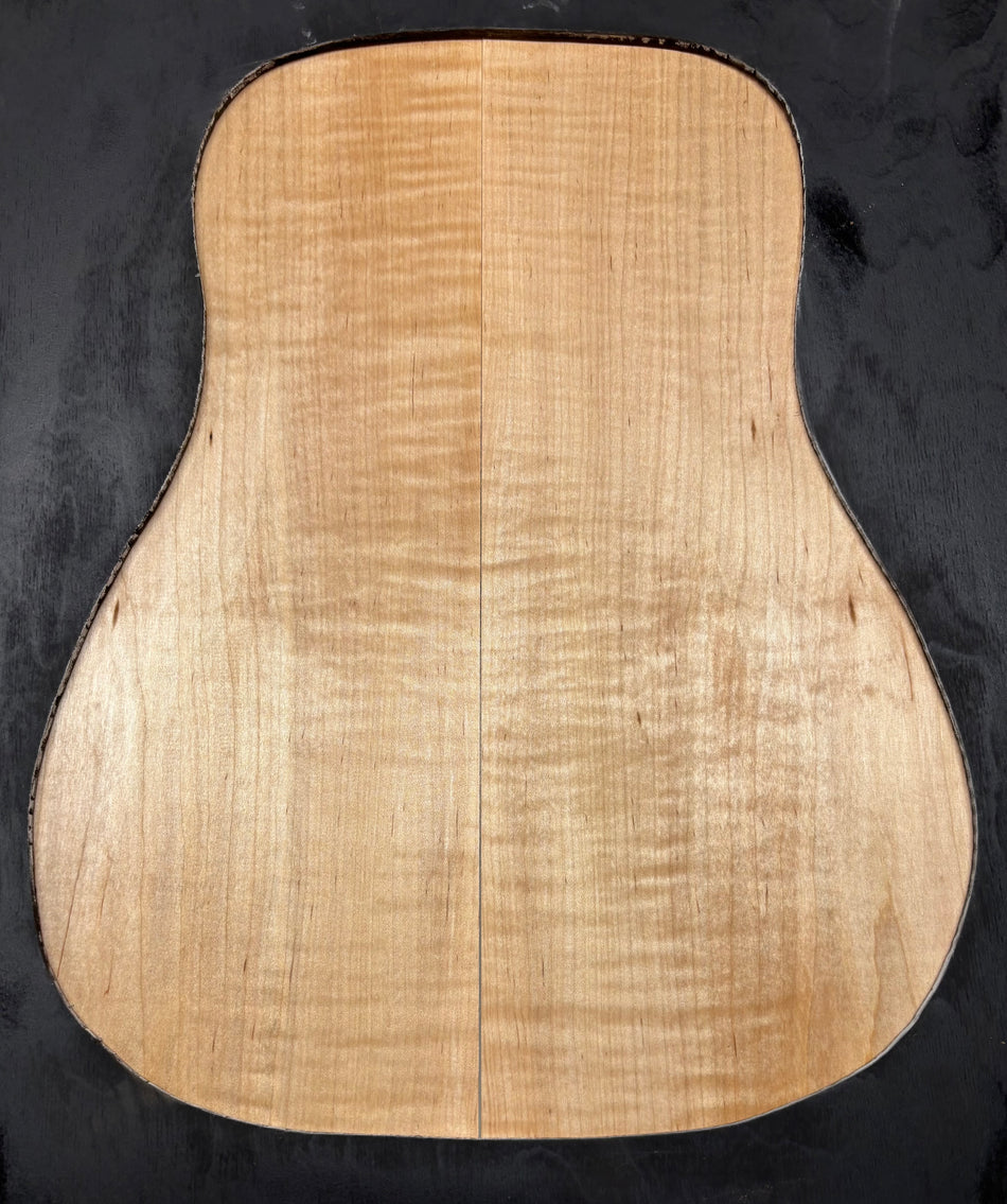 Flame Hard Maple Dreadnought Guitar Back and Side Set  #3012