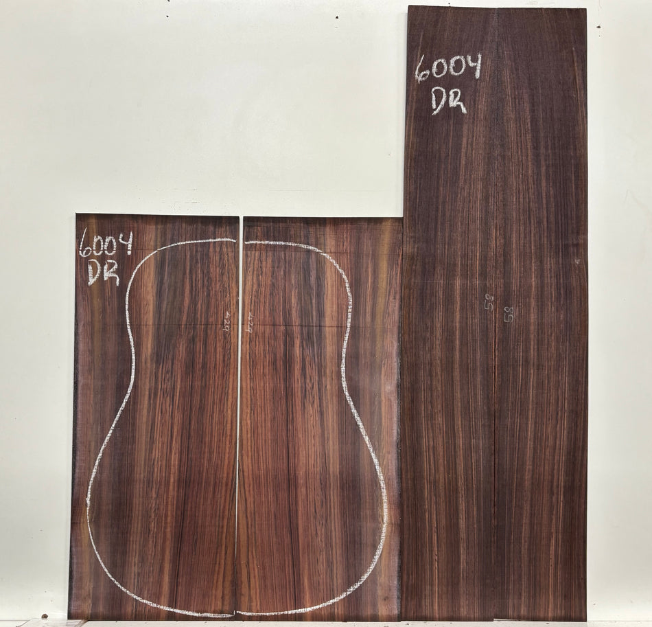 Royal Indian Rosewood Dreadnought Guitar Back & Side Set #6004