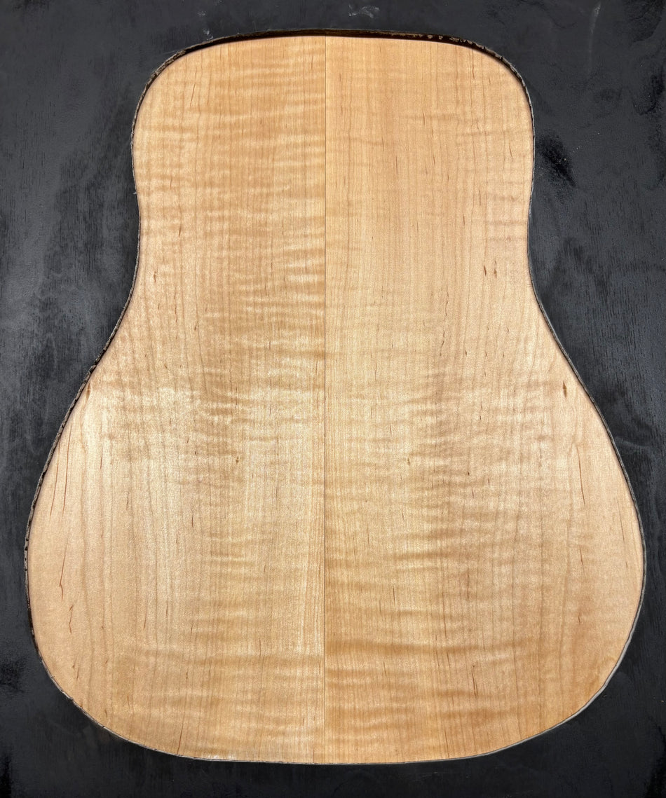 Flame Hard Maple Dreadnought Guitar Back and Side Set  #3013