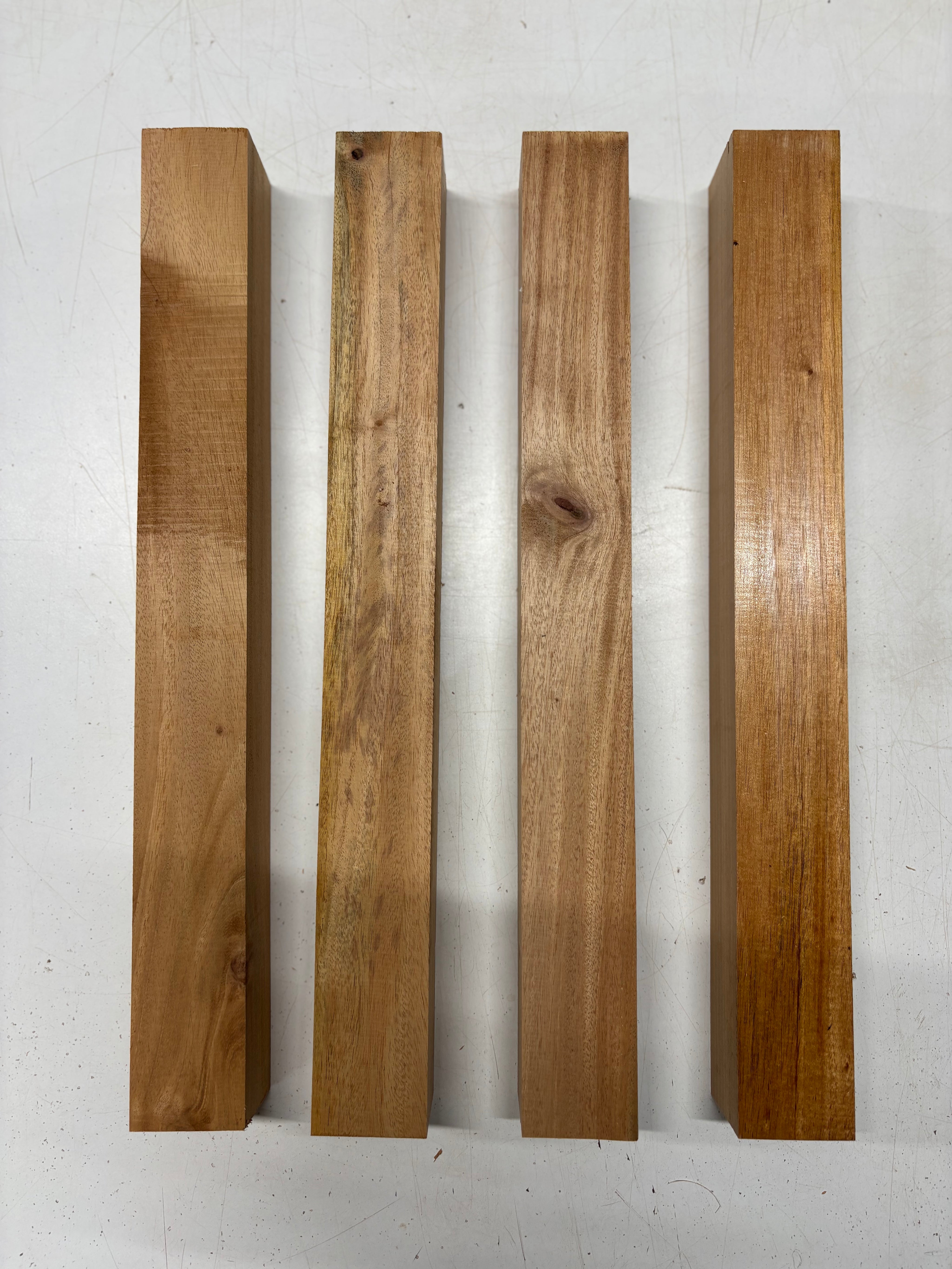 4 Pack, Mahogany Turning Wood Blanks 17-1/2"x1-7/8"x1-7/8"#6381 - Exotic Wood Zone
