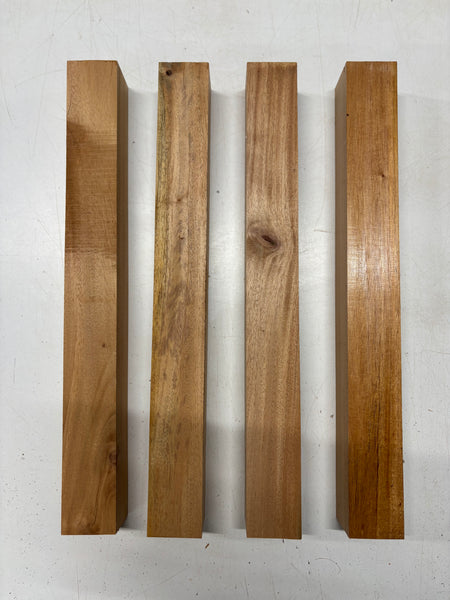 4 Pack, Mahogany Turning Wood Blanks 17-1/2"x1-7/8"x1-7/8"#6381 - Exotic Wood Zone