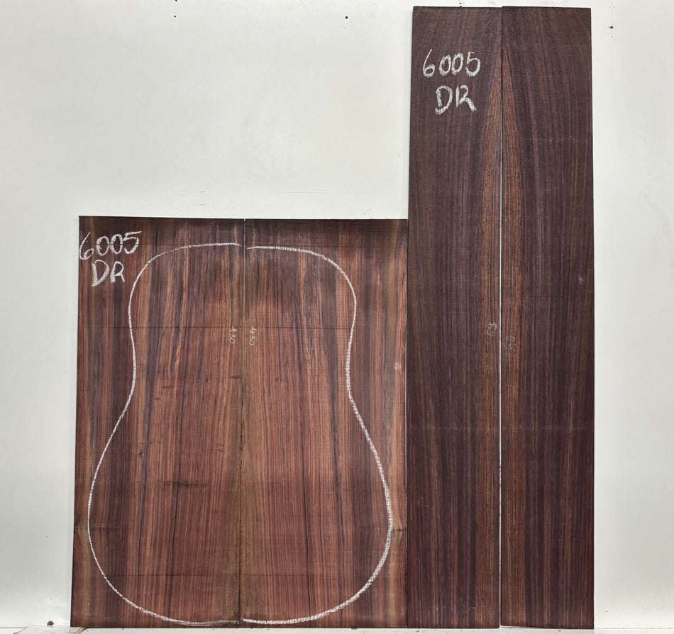 Royal Indian Rosewood Dreadnought Guitar Back & Side Set #6005