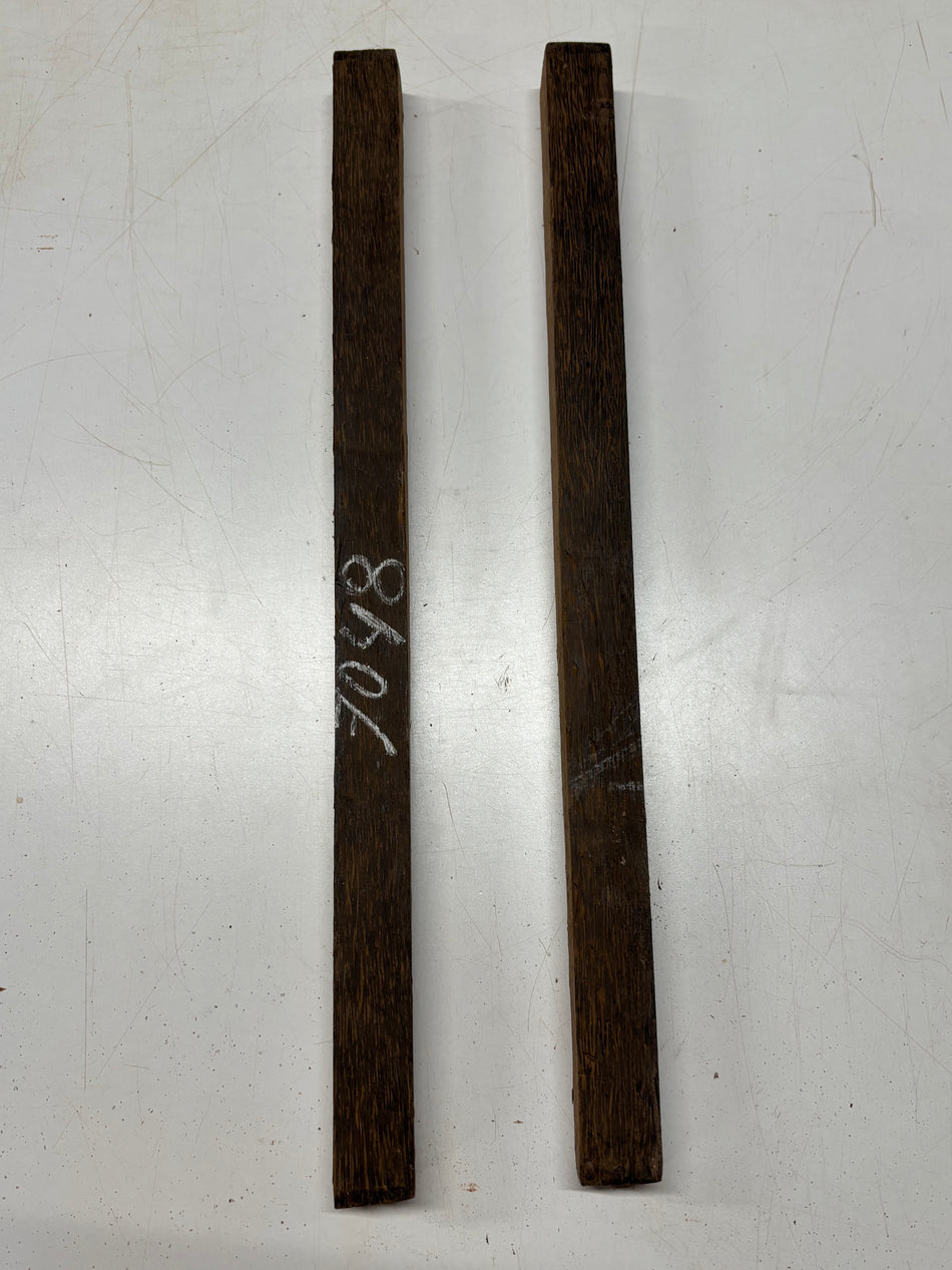 2 Pack, Black Palm Turning Wood Blanks 25"x1-1/2"x1-1/2"#7048