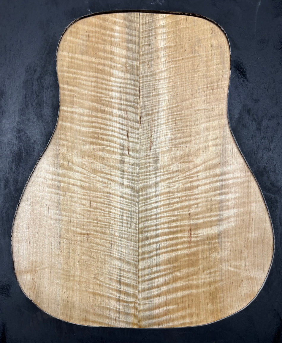Flame Hard Maple Dreadnought Guitar Back and Side Set  #3014