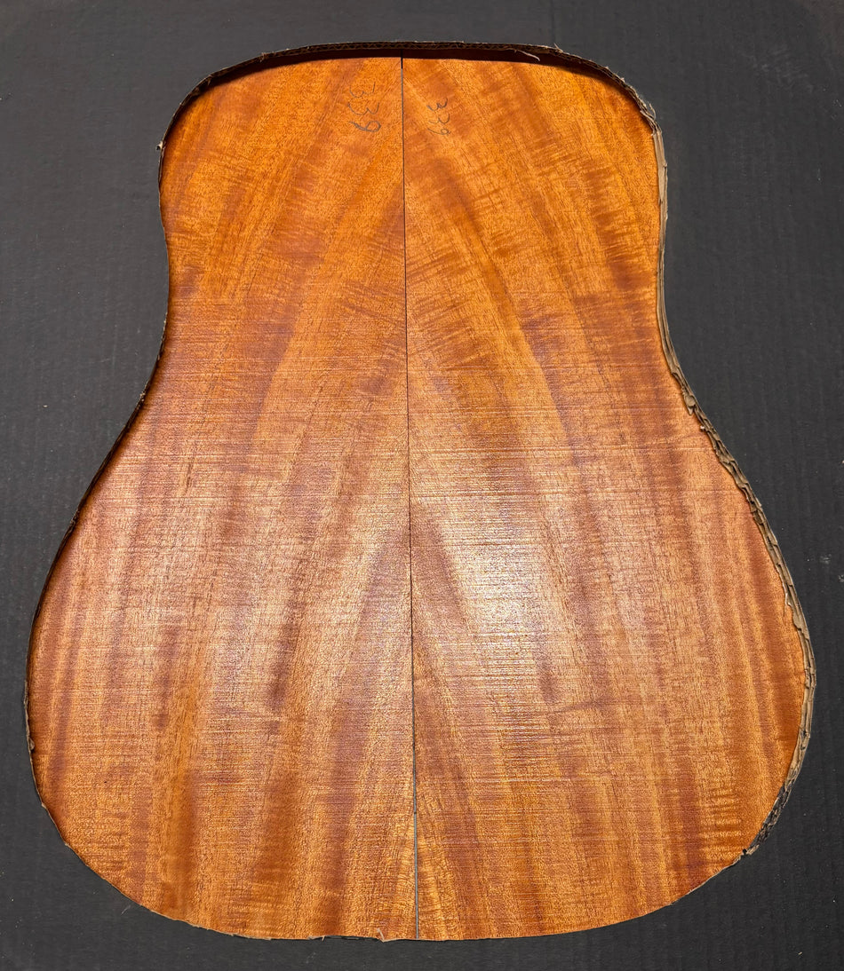 Flame Genuine Mahogany Dreadnought Guitar Back & Side Set #1018