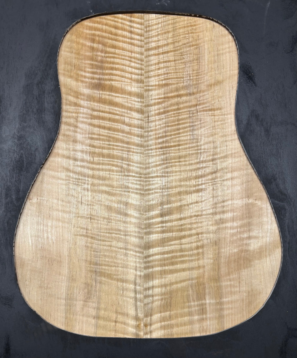 Flame Hard Maple Dreadnought Guitar Back and Side Set  #3015