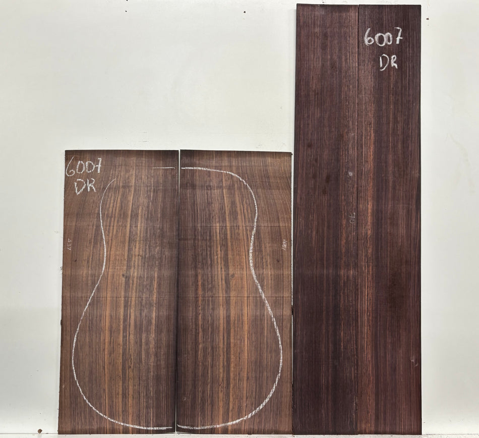Royal Indian Rosewood Dreadnought Guitar Back & Side Set #6007