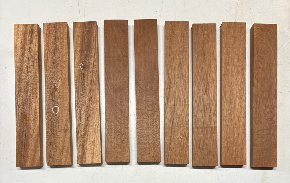 9 Pack, African Mahogany Thin Stock Lumber 12" x 2" x 3/4"#4842