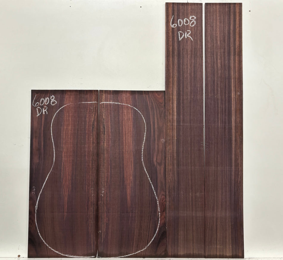Royal Indian Rosewood Dreadnought Guitar Back & Side Set #6008