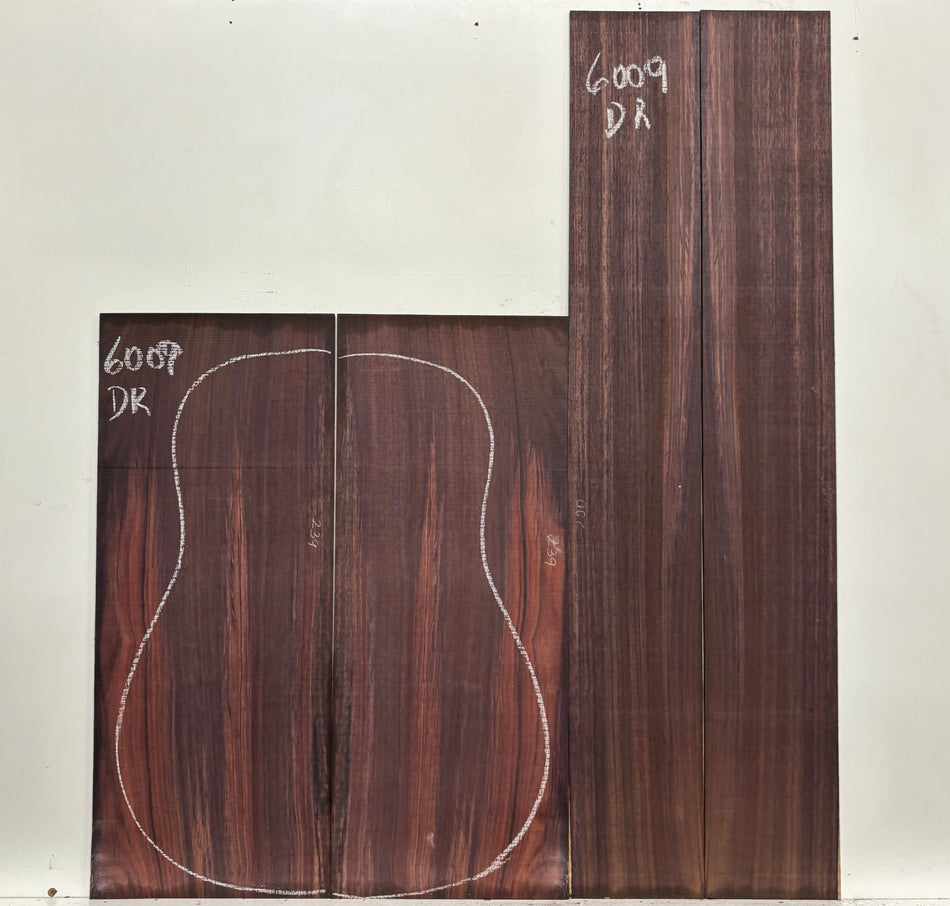 Royal Indian Rosewood Dreadnought Guitar Back & Side Set #6009