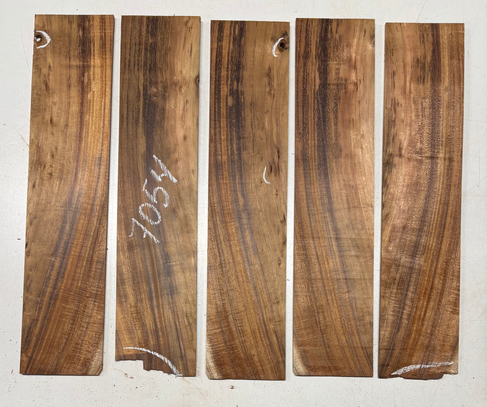 5 Pack, Hawaiian Koa Head Plate Blanks 18"x4"x3/16"#7054