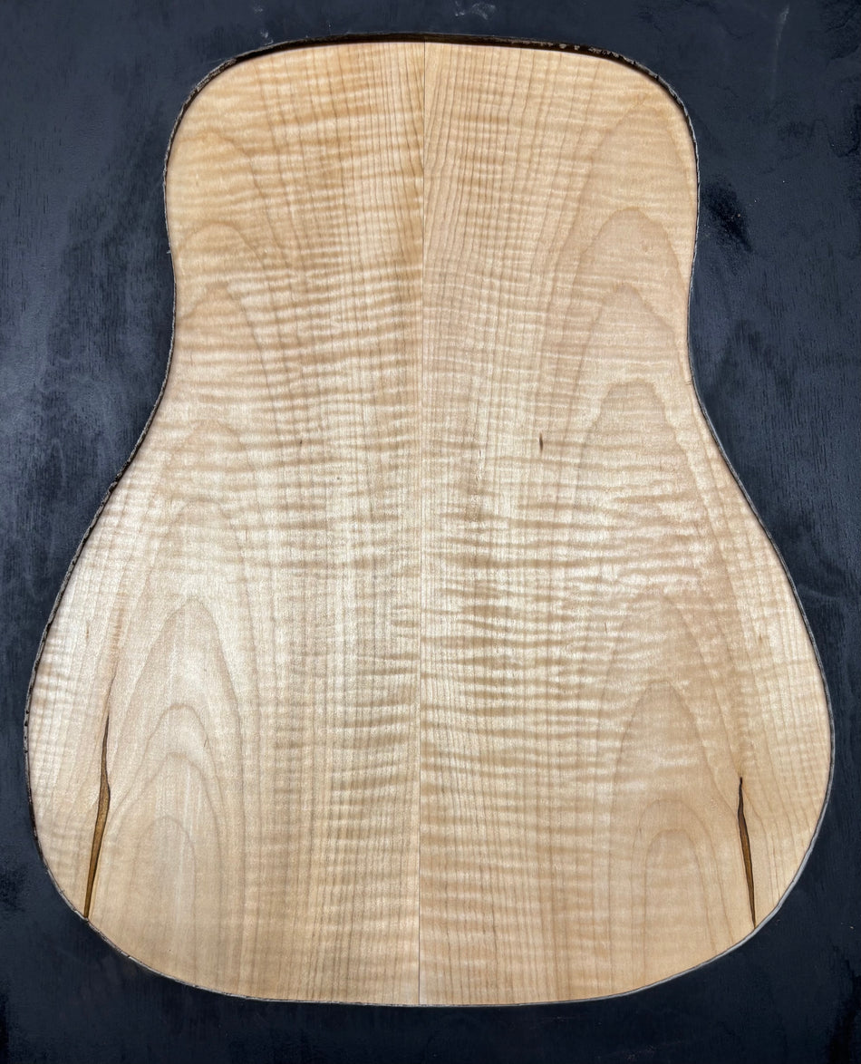 Flame Hard Maple Dreadnought Guitar Back and Side Set  #3017