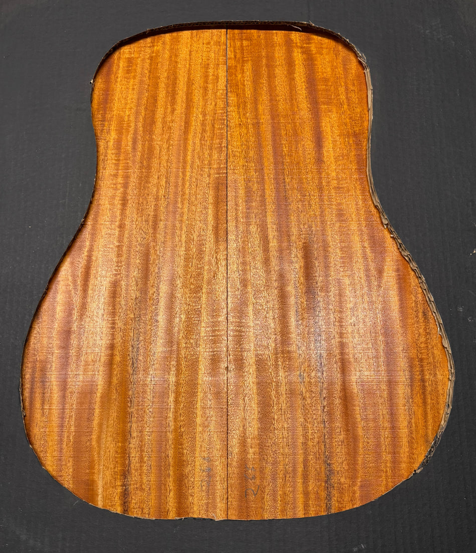 Flame Genuine Mahogany Dreadnought Guitar Back & Side Set #1022