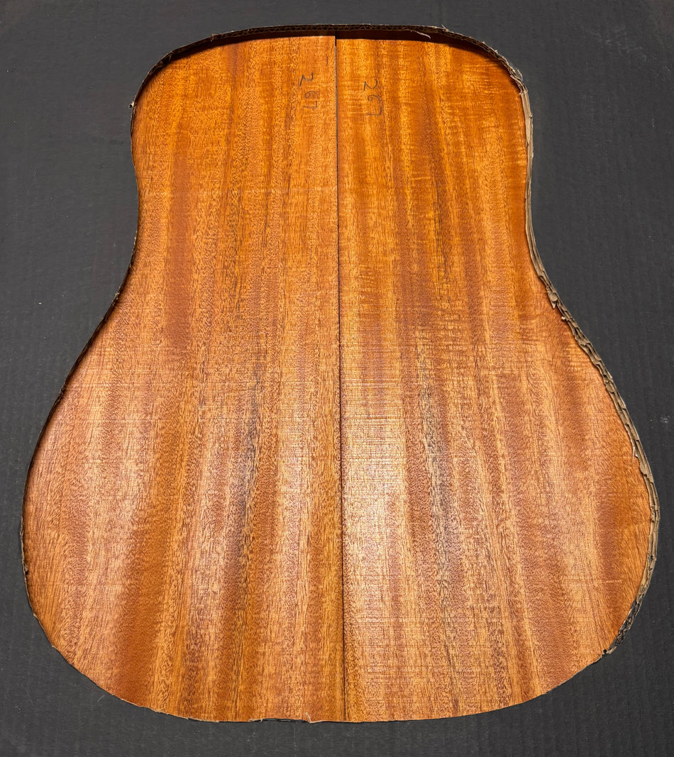 Flame Genuine Mahogany Dreadnought Guitar Back & Side Set #1023