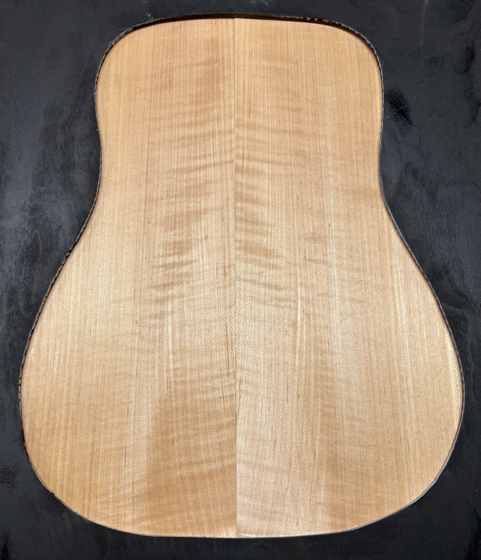 Tapa de arce spalted tostado al fuego, grado AAAA, tallada para guitarra - 20-3/4" x 7-1/2" x 1-1/4" #216