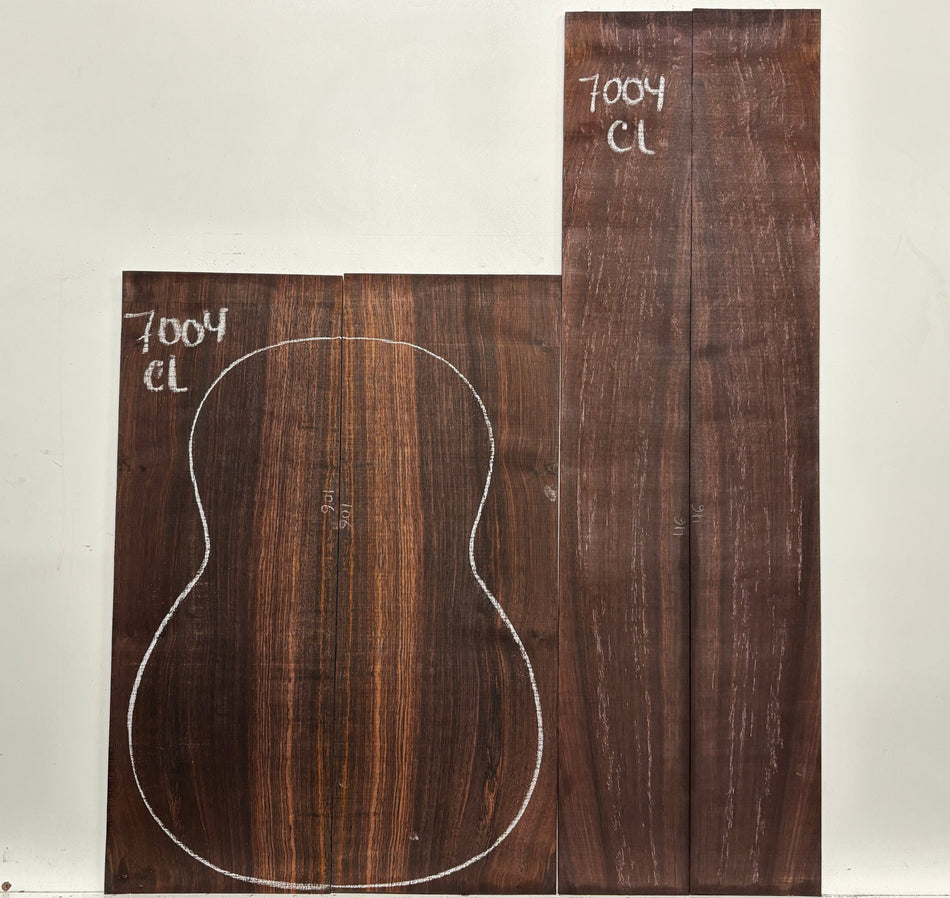 Dark Grain East Indian Rosewood Classical Guitar Back & Side Set #7004