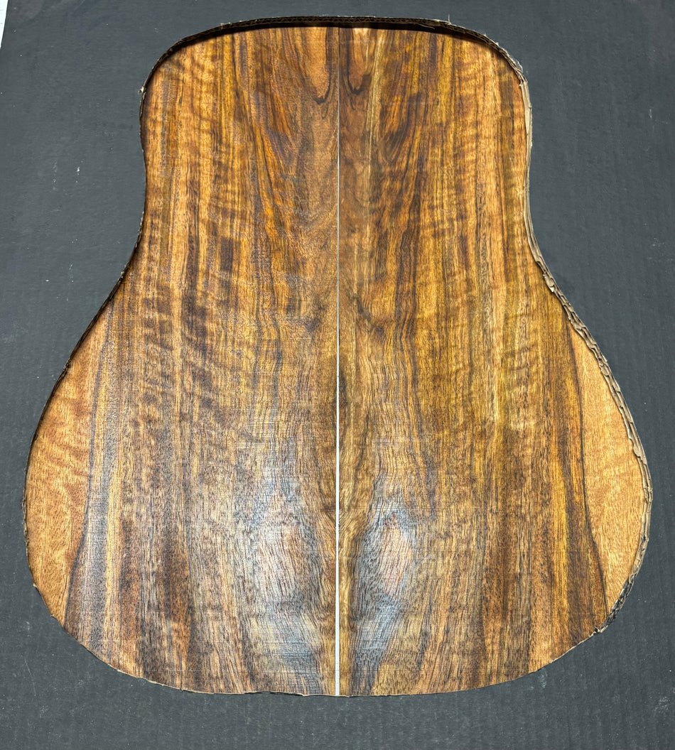 Flame Chocolate Mango Dreadnought Guitar Back Set #264