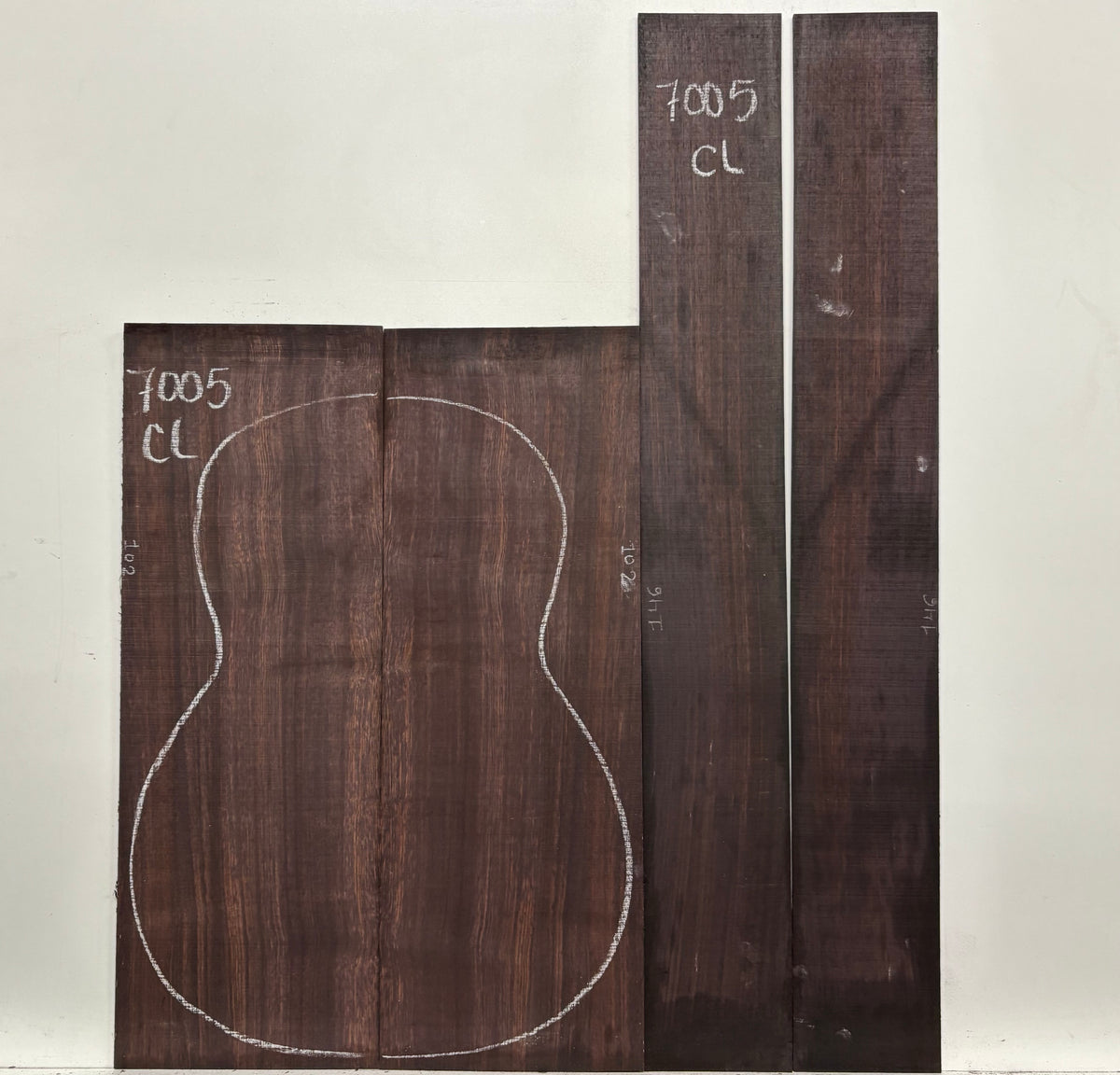 Dark Grain East Indian Rosewood Classical Guitar Back & Side Set #7005 - Exotic Wood Zone
