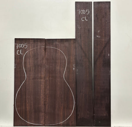 Dark Grain East Indian Rosewood Classical Guitar Back & Side Set #7005 - Exotic Wood Zone
