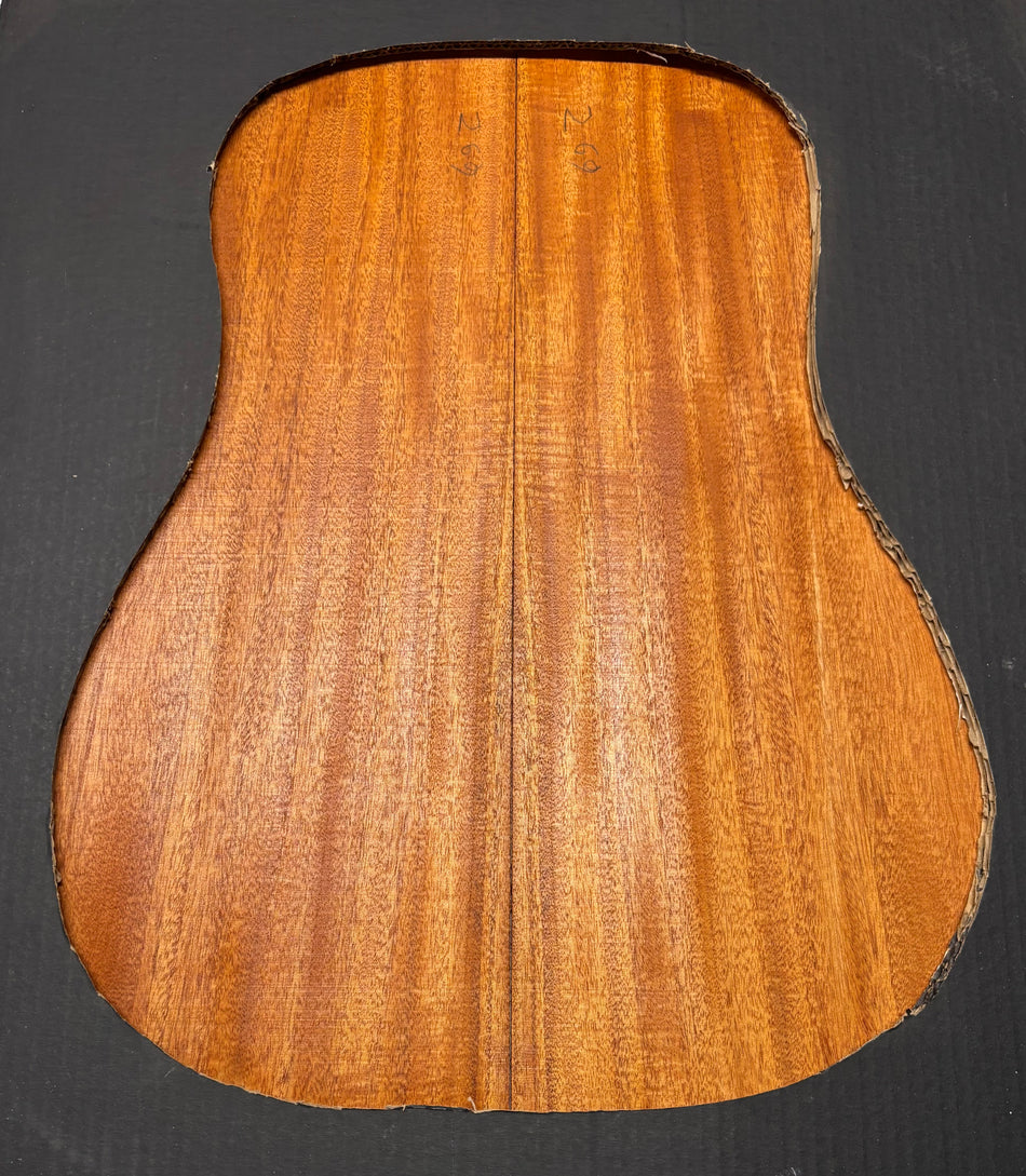 Flame Genuine Mahogany Dreadnought Guitar Back & Side Set #1025
