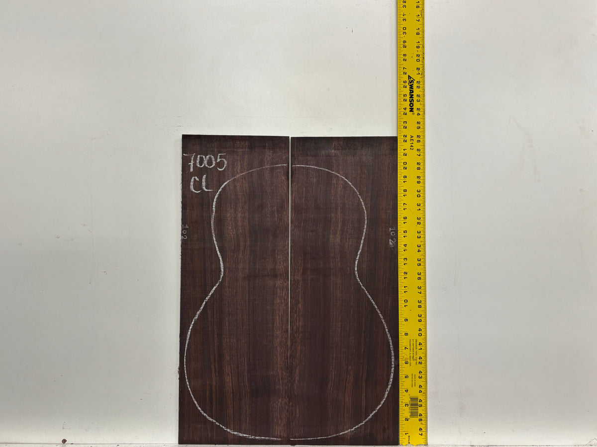 Dark Grain East Indian Rosewood Classical Guitar Back & Side Set #7005 - Exotic Wood Zone