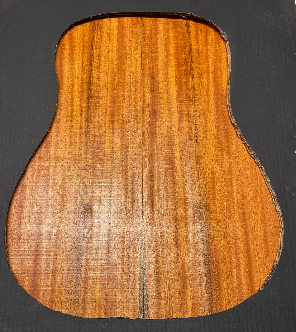 Flame Genuine Mahogany Dreadnought Guitar Back & Side Set #1027