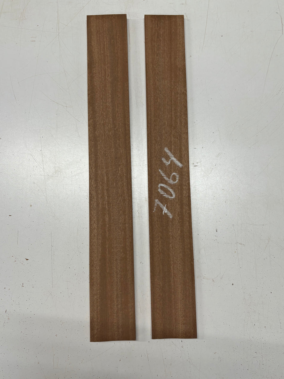 2 Pack, Sapele Thin Stock Lumber 24"x3"x3/8"  ,  24"x3"x1/2"#7064