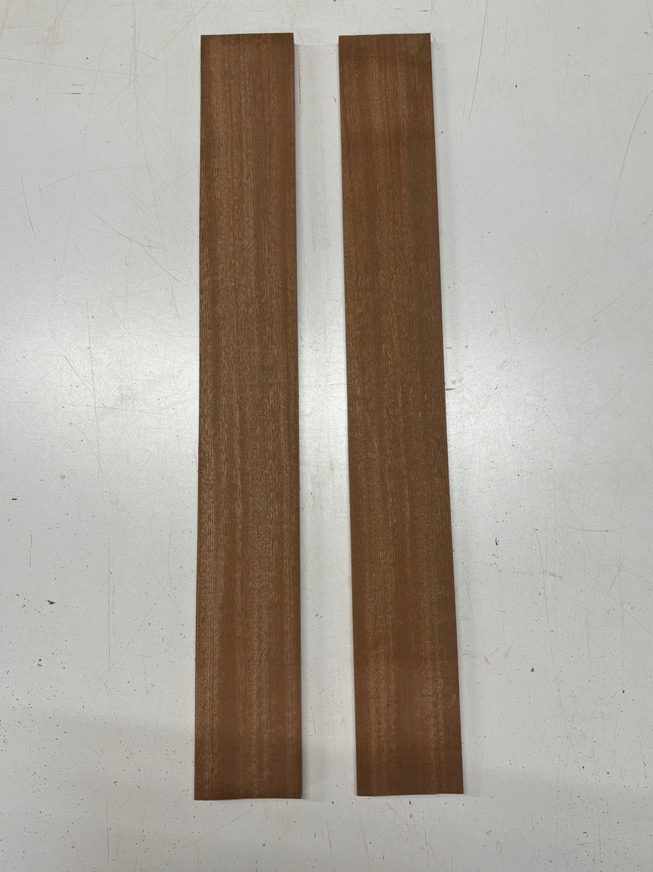 2 Pack, Sapele Thin Stock Lumber 24"x3"x3/8"  ,  24"x3"x1/2"#7064