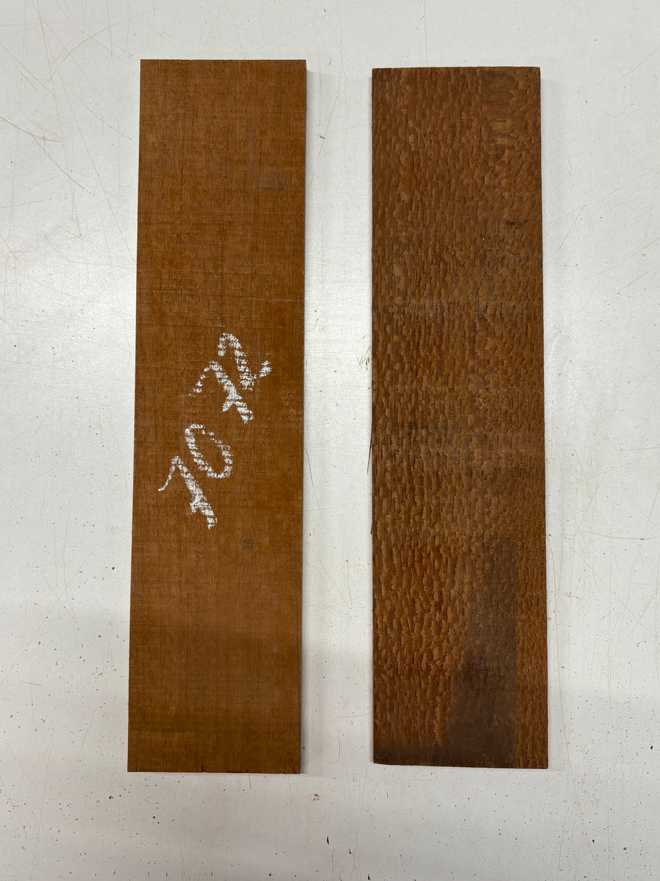 2 Pack, 2 Species Leopardwood + Bubinga Thin Stock Lumber 16-1/2"x4"x1/4"#7072
