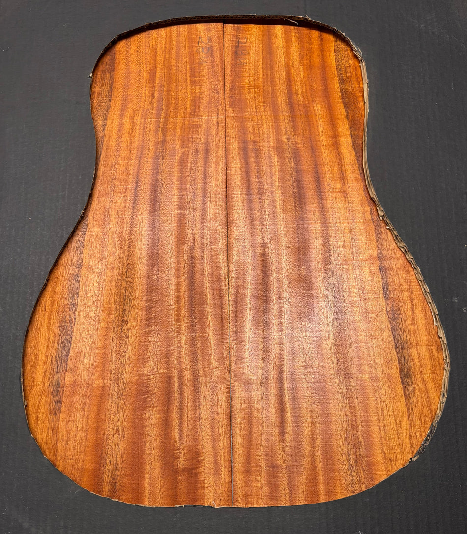 Flame Genuine Mahogany Dreadnought Guitar Back & Side Set #1033