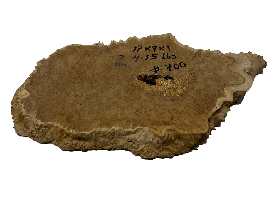 Brown Mallee Burl Cookies | 17" x 9" x 1" | 4.35 lbs | #700 - Exotic Wood Zone - Buy online Across USA 