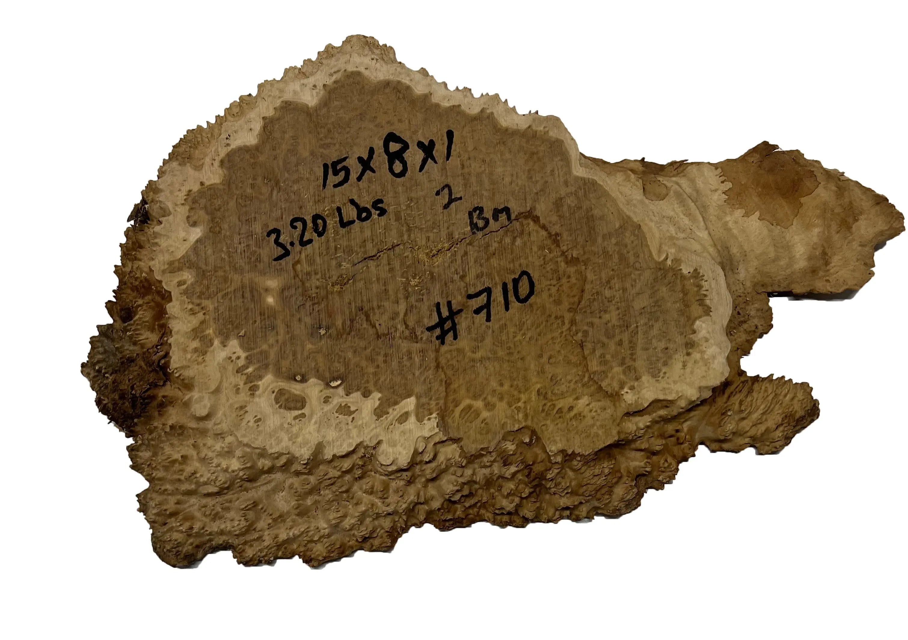 Brown Mallee Burl Cookies | 15" x 8" x 1" | 3.2 lbs | #710 - Exotic Wood Zone - Buy online Across USA 