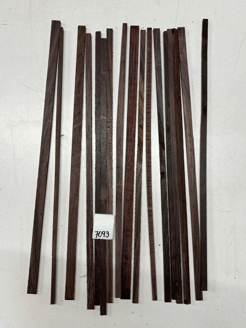 16 Piece, Indian Rosewood Stick Blanks 21"x3/8"x1/4"#7093 - Exotic Wood Zone