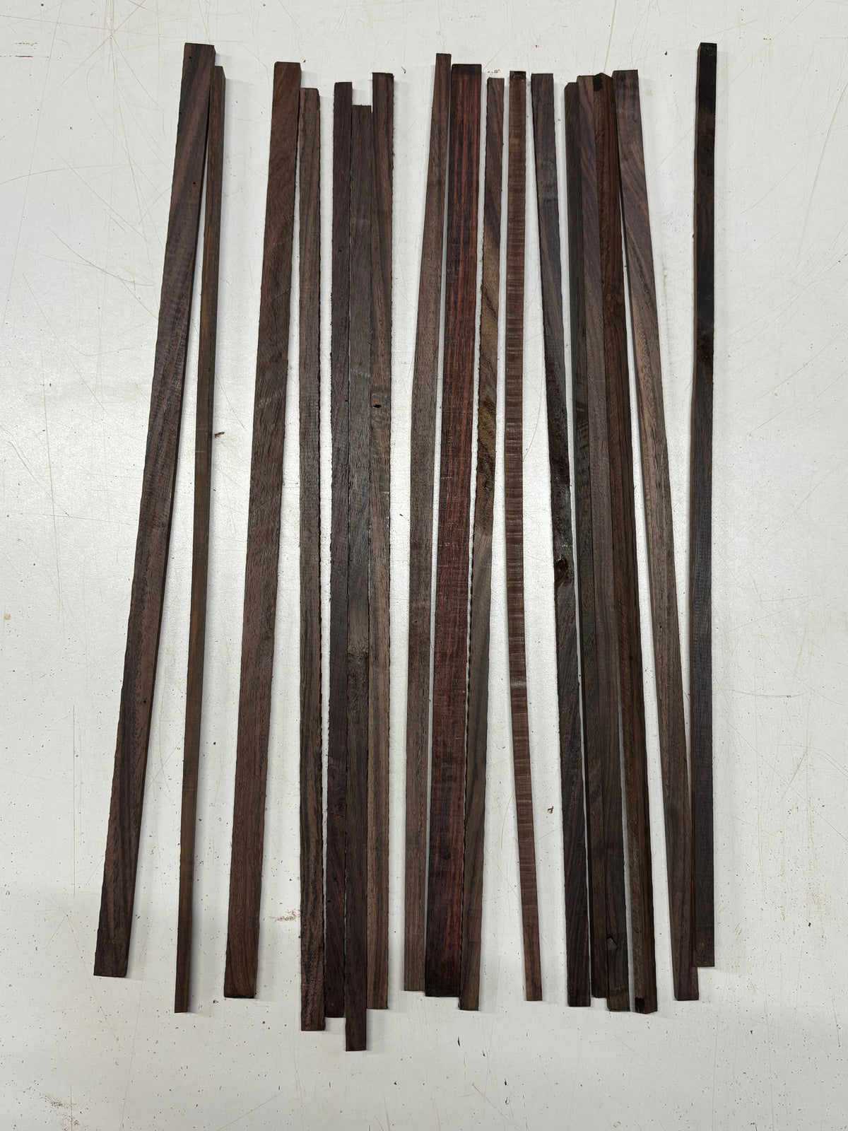 16 Piece, Indian Rosewood Stick Blanks 21"x3/8"x1/4"#7093 - Exotic Wood Zone