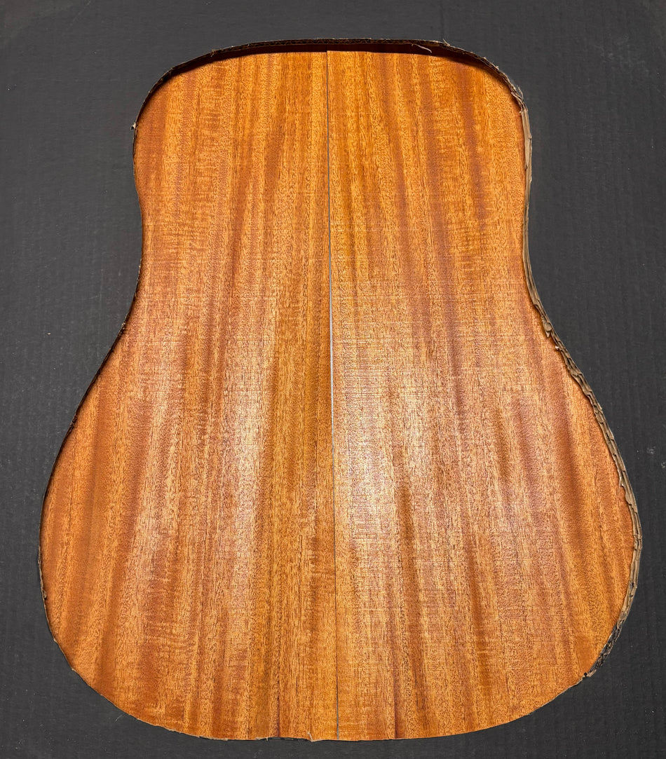 Flame Genuine Mahogany Dreadnought Guitar Back & Side Set #1043